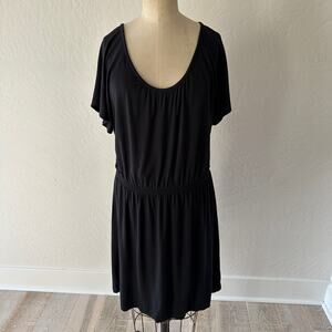 GAP | Women's Flutter Sleeve True Black Knit Casual Mini Dress NEW Size Large
